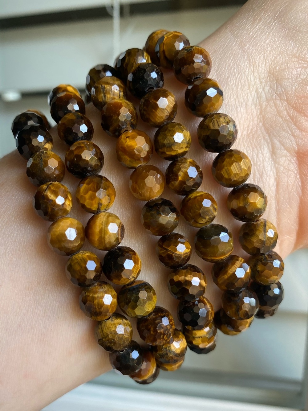🖤 💛8mm Faceted Tiger’s Eye Bracelets — Your Little Confidence Boost 🖤💛